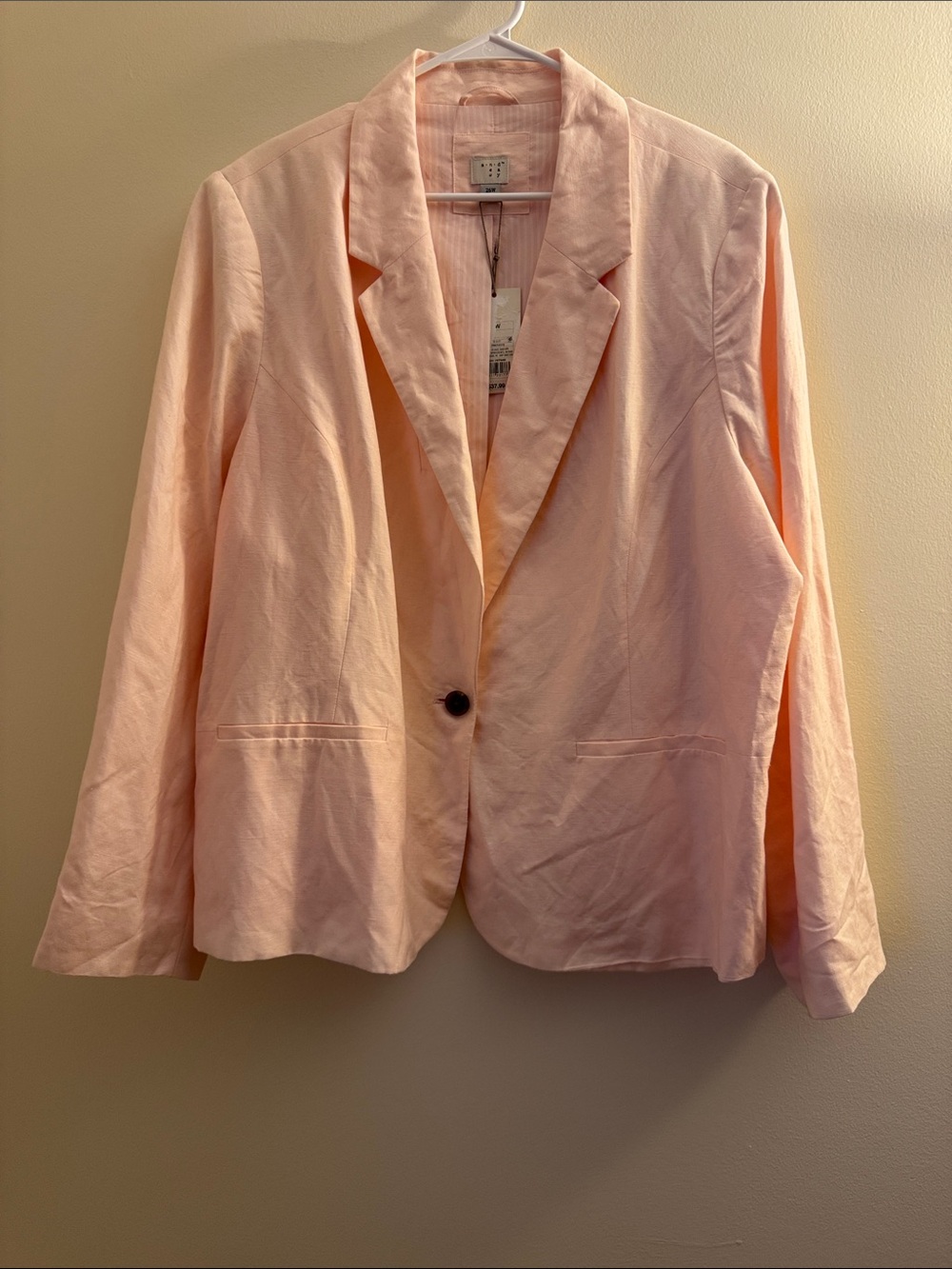 A.NEW.DAY Pink Linen Blend Blazer